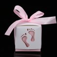 thumbnail image 3 of Fdit 50Pcs Cute Baby Footprint Paper Candy Box Wedding Baby Shower Gift Candy Box,Candy Box, Paper Candy Box, 3 of 9