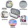 thumbnail image 4 of Standing Pencil Case with Base Large Capacity Stationery Pouch Pen Bag with Zipper for Women Men Tie-dye Clouds Pattern, 4 of 7