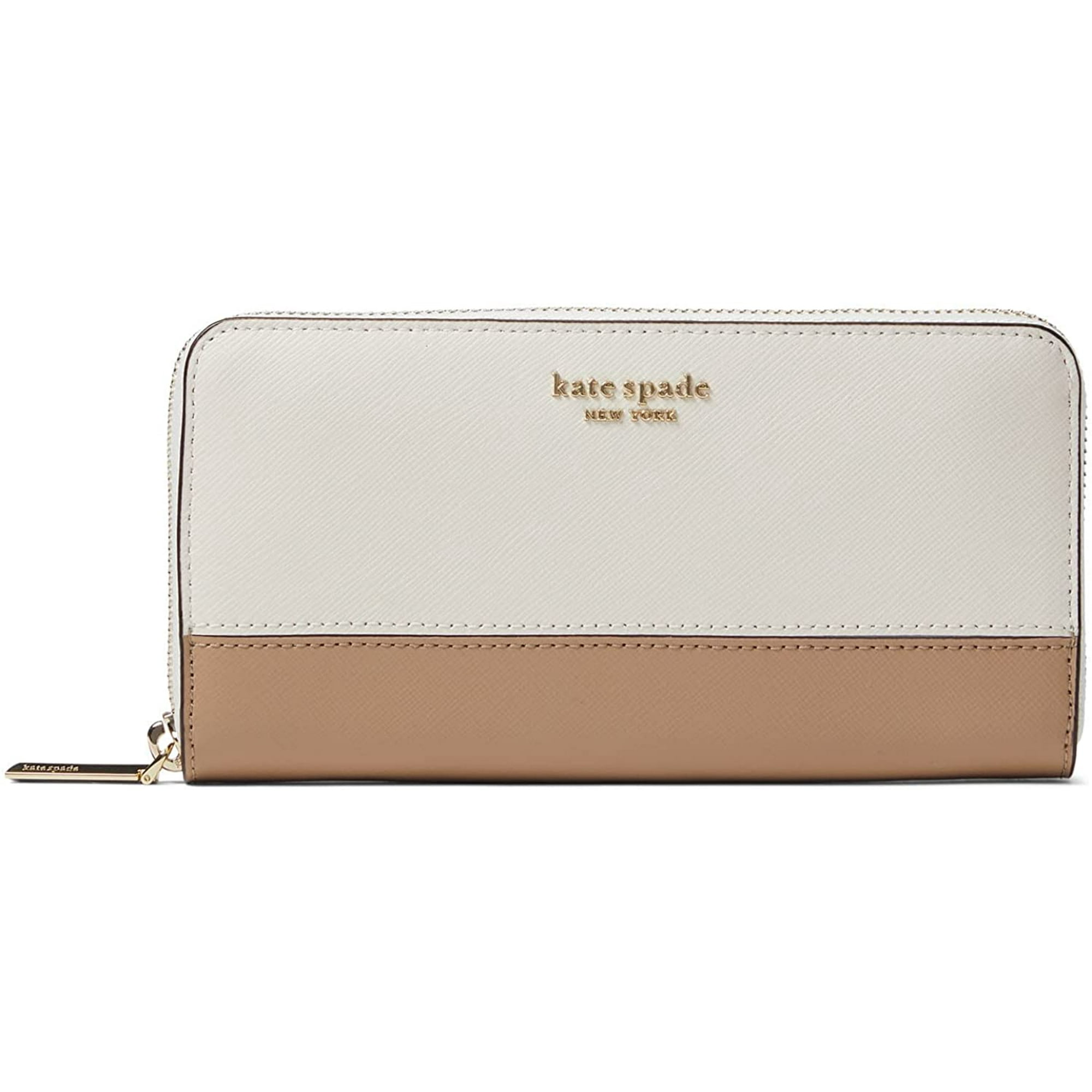 Kate Spade New York Spencer Zip Around Continental Wallet Parchment/Raw  Pecan One Size | Walmart Canada