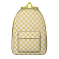 thumbnail image 1 of Colorful Abstract Plaid Pattern Backpack, Modern Checkered School Bag with Geometric Fusion and Vintage Plaid Aesthetic, 1 of 5