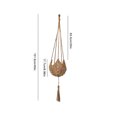 thumbnail image 4 of Cateissary Cesta colgante para macetero, duradera, resistente a la corrosión, amplia aplicación, colgadores para plantas, ganchillo de yute Jardín y Patio cesta 120g 101.6 cm, 4 of 6
