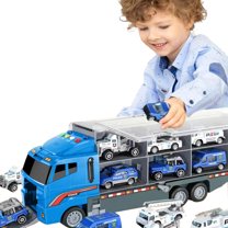 Godderr 3-6Y Kids Boys Car Toys Police Car Toys for Police Vehicle Car Truck Toys with Sound Light Story Boys Educational Alloy Police Car Toys