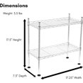 thumbnail image 2 of Wire Utility Shelving Unit – Adjustable for Kitchen, Bathroom, Pantry, Laundry – Freestanding Organizer for Under Sink, Cabinets – Chrome Steel Shelf – Metal Design, 2 of 8