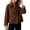 Brown, variant on QQZ Relaxed Cropped Double Breasted Trench Jacket Women, Lightweight Cardigans For Women Trendy, Fall Travel Business Casual Commute Street Daily Outfits