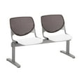 thumbnail image 2 of KFI Studios KOOL 2 Seat Reception Bench, White Seat, Brownstone Back, 2 of 5