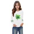 thumbnail image 4 of Blusas y camisas de manga larga con cuello redondo, moda del Día de San Patricio, blusa informal con estampado bonito de manga larga para niños y niñas., 4 of 5