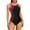 Magenta, variant on Alove Women Stereoscopic Pattern Bathing Suits Open Back Beach Wear One-piece Swimming Fitness Boxer Quick-drying Swimsuit for Swimming Pool
