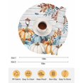 thumbnail image 6 of 13 Inch Round Placemats Set of 4, Fall Pumpkins Orange Blue Non Slip Heat Insulation PP Table Mats, Thanksgiving Botanical Vintage Washable Place Mats for Kitchen Dining Party Table Decor, 6 of 7
