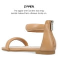 thumbnail image 3 of Journee Collection Womens Peytonn Back Heel Zip Ankle Strap Sandals, 3 of 6