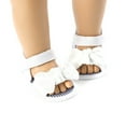 thumbnail image 4 of Toddlers Little Girls Summer Open Toe Non-Slip Soft Sole Flat Princess Sandals with Bowknot, 4 of 5