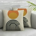 thumbnail image 3 of Nawypu  Pillow Covers Yellow Abstract Patterns Mid Century Modern Simple Geometric Circle Black Stripe and Gold Throw Pillows Decorative Home Decor Couch Sofa Bedroom Outdoor, 3 of 5