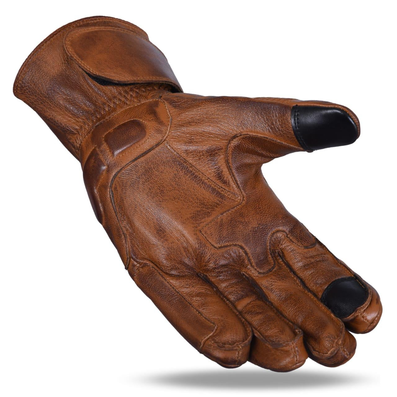 Men's Premium Leather Motorcycle Gloves, Biking Gloves, Made with Original Sheep Skin Leather