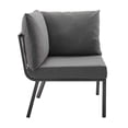 thumbnail image 6 of Modway Riverside Outdoor Patio Aluminum Corner Chair in Gray/Charcoal, 6 of 8