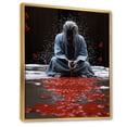 thumbnail image 2 of Designart "Sing Rituals Folk Religion wall art" Portrait Floater Framed Canvas Print, 2 of 7