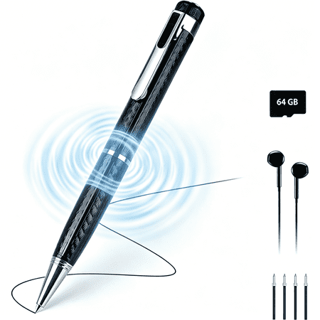 MUSICOZY 64GB Digital Voice Recorder, Portable Audio Recorder,Voice Activated Recorder with AI-Intelligent Noise Reduction,Clear Audio Recording Device for Studying, Lectures Meetings,Work,Interviews