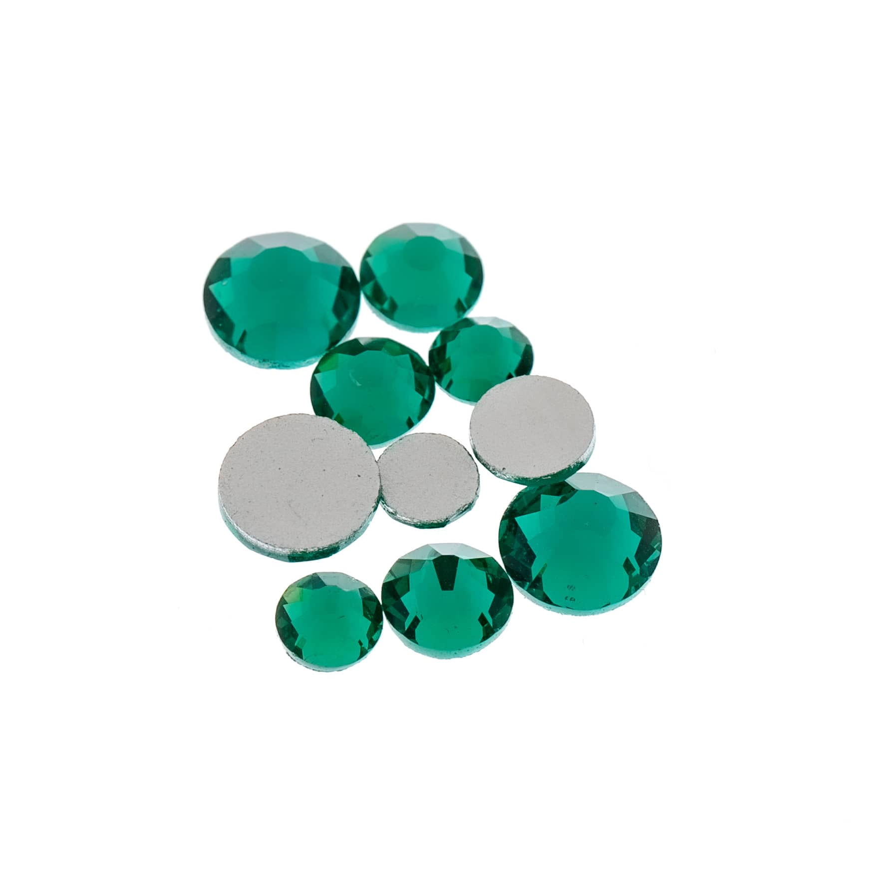 Bead Landing Combo Glass Flatback Rhinestones - SS12, SS16 & SS20 Multi-Size Faceted Gems for DIY Jewelry, Crafts & Nail Art, 12 Pack