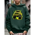thumbnail image 3 of Mikrdoo Colorful Paint & Truck Print Casual Hoodie For Kid Boys, Stylish Pullover Long Sleeve Top,Boys Spring Autumn Sweatshirt As Gift, 3 of 8