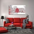 thumbnail image 3 of Red Winter Central Park Canvas Wall Art Colorful Autumn Framed Painting For Livingroom Office Bedroom Wall Decor Ready to Hang, 3 of 6