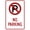 Warning Sign 4, variant on No Parking Symbol Sign - 8"x12" Aluminum Metal Sign, Fade Resistant, Clear Parking Prohibition, Indoor Outdoor Warning