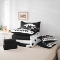 thumbnail image 6 of jejeloiu Southwestern Cowboys 7-Piece Bedding Comforter Set,Vintage Splashing Ink Artwork King Bedding Sets,White Black Bed Sheets For Boys Teens,Ultra Soft Home Decor Reversible, 6 of 8