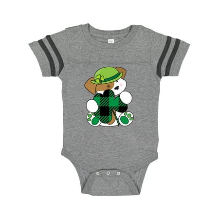 

Inktastic St Patricks Day Irish Buffalo Plaid Puppy Gift Baby Boy or Baby Girl Bodysuit