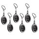 thumbnail image 1 of 6Pcs Fashion Mini Photo Frame Metal Keychains Key Rings Keyfob Gift for Couple and Family (Ellipse), 1 of 2
