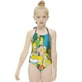 thumbnail image 3 of Simpsons Girl's One-Piece Swimsuit Bathing Suit Soft Stretchy Children's Swimwear Swim Attire for Vacation 12-14Y(170cm), 3 of 8