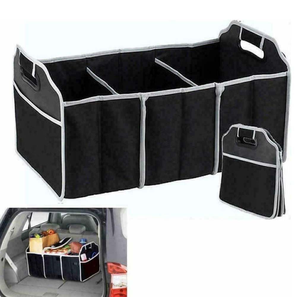 Car Leather Trunk Organizer Shopping Camping Picnic Home Garage Auto Storage Box 