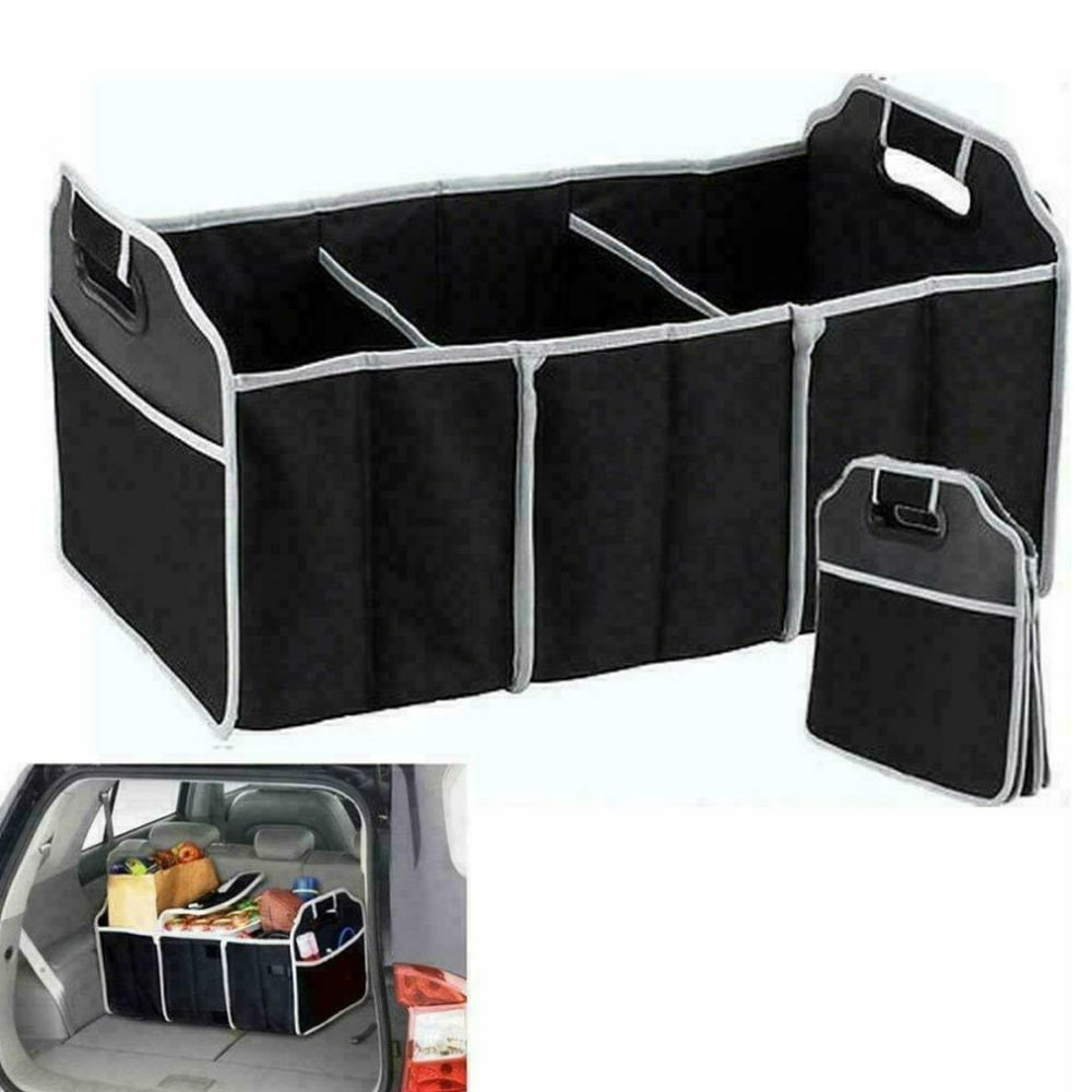 Car Boot Storage Organizer Folding Tidy Heavy Duty Car Trunk SUV Back Seat Cargo Carrier Box