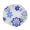 thumbnail image 4 of Unique Bargains 5 Pcs Floral Single Layer Shower Cap for Bathroom Blue PEVA, 4 of 6