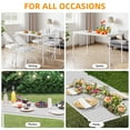 thumbnail image 3 of Folding Table, 4ft Portable Outdoor Rectangle Foldable Camping Table with Sturdy Metal Frame and Pu Leather Upholstered Surface for Dining, Office, and Outdoor, 3 of 6