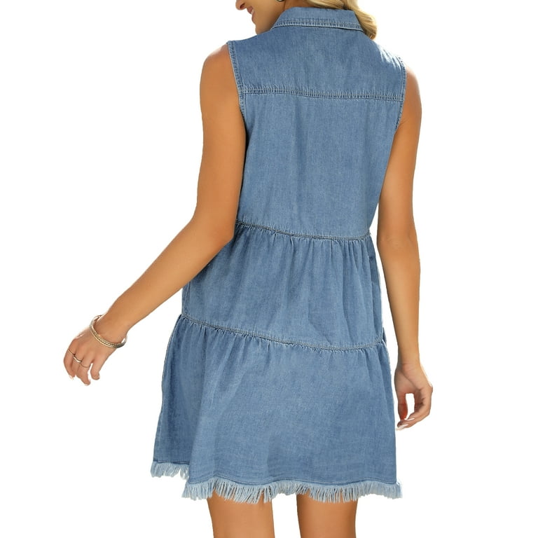 Ladies denim dress size cheap 18