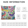 thumbnail image 5 of PHYHOO Floral Pillow Covers Ethnic Art Colorful Flowers Birds Print Throw Pillows Outdoor Style Decorative Pillow Case Cushion Covers Rustic Decor for Couch Sofa Bed, 5 of 5