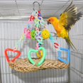 thumbnail image 4 of Parrot Climbing Net Parakeet Climbing Rope Climbing Net Toy Hemp Rope Nets Bird Cotton Rope Bird Perches for Parrots, Birds, Hamsters, 4 of 5