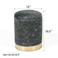 thumbnail image 6 of Homebeez Velvet Round Storage Ottoman,Upholstered Round Ottoman with Storage Round Footstool Makeup Vanity Stool,Gray&Green, 6 of 8
