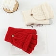 thumbnail image 3 of Winter Gloves Knitted Thickened And Velvet Screen Cycling Cold Proof Plush Couple's Warm Woolen Gloves, 3 of 3