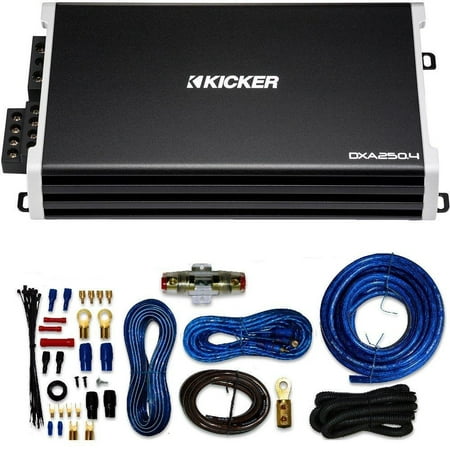 Kicker DXA250.4 4-channel car amplifier - 30 watts RMS x 4 w/ 4 Gauge Amp (Best 30 Watt Amp)