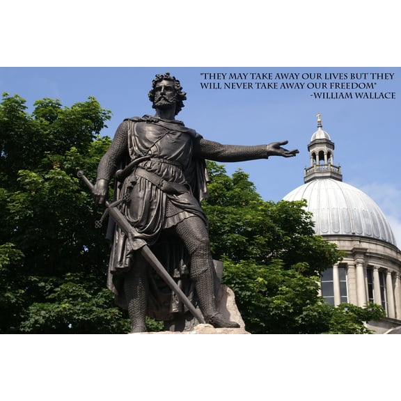 24"x36" Gallery Poster, William Wallace with quote