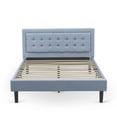 thumbnail image 5 of East West Furniture Fannin Traditional Wood Platform Queen Bed in Denim Blue, 5 of 5