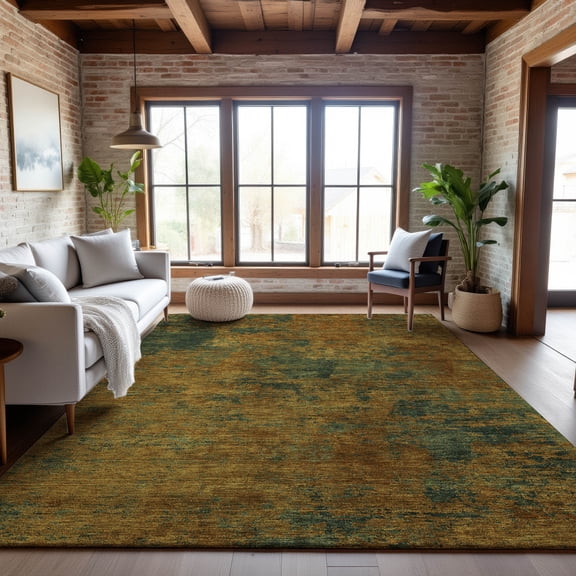 Addison Rugs Mayfield Premium Machine Washable Transitional Abstract Copper Rectangle Rug, 5' x 7'6"