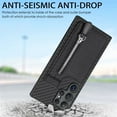 thumbnail image 5 of ELEHOLD Wallet Phone Case for Samsung Galaxy S24 Ultra Durable Shockproof Cover with Flip Card Holders Zipper Pocket Kickstand designed for Samsung Galaxy S24 Ultra,(Brown), 5 of 7