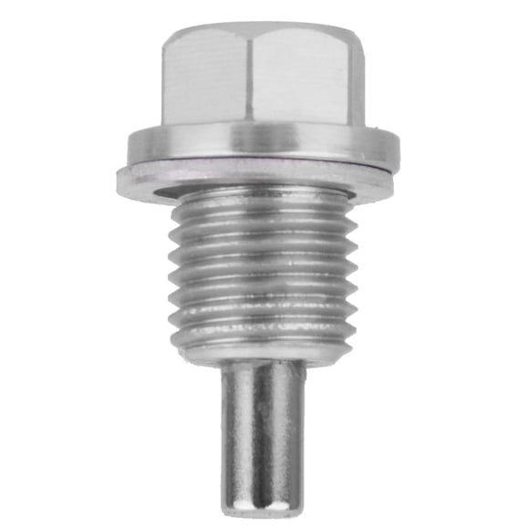 Tapón de drenaje de sumidero de aceite de motor magnético anodizado M14X1.5mm Universal plateado Cola Tapón de drenaje de aceite magnético