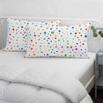 thumbnail image 4 of Colorful Polka Dot Toddler Pillow Covers 16x24 Inch, Rainbow Point Vibrant Decorative Pillowcase with Zipper, Microfiber Pillow Protector, Breathable Throw Pillowcases for Sofa Bed Living Room, 4 of 9