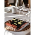 thumbnail image 6 of Halloween Cloth Napkins Set of 4 Reusable Dinner Napkins, Orange Horror Castle Evil Witch Full Moon Night Cocktail Napkin Washable Table Napkins for Wedding/Holiday Party/Baby Shower 20"x20", 6 of 7