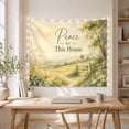 thumbnail image 5 of Pastoral Gate with Wildflowers in Hazy Light, Calming Watercolor for Nature Lovers, Rustic Wall Art, Housewarming Gift, Tapestry Wall Hanging for Living Room and Bedroom, 5 of 7