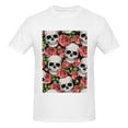 thumbnail image 4 of Bingfone Skull And Roses Men'S Loose Fit Short-Sleeve Pocket T-Shirt, 4 of 7