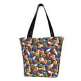 thumbnail image 1 of Fotbe Bowling Colorful Bolsa de Playa con Estampado, Bolsa de Hombro, Bolsa de Mano Espaciosa, Bolsa de Viaje Ligera, Bolsa de Compras Versátil, 1 of 6