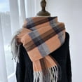thumbnail image 2 of Plaid Scarf for Women Thick Warm Long Shawl Long Scarves Knit Wraps Cold Weather Winter, 2 of 5