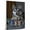 Alaskan Klee Kai, variant on Basenji Dog Playing Poker Stretched Canvas Size 8x12 – Sports Dog, Perfect for Animal Lovers, Basenji Dog Canvas, Poker Canvas Size Wall Art