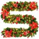 thumbnail image 2 of 2.7m Christmas Rattan Wreath LED Light Luxury Christmas Decorations Garland Decoration Rattan with Lights Xmas Home Party, 2 of 5